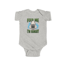 Load image into Gallery viewer, 'Feed Me I'm Hungry' Shark Baby Onesie - Infant Bodysuit (IFMIH-1)