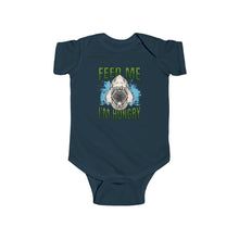 Load image into Gallery viewer, 'Feed Me I'm Hungry' Shark Baby Onesie - Infant Bodysuit (IFMIH-1)
