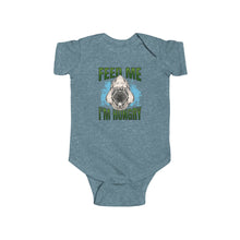 Load image into Gallery viewer, 'Feed Me I'm Hungry' Shark Baby Onesie - Infant Bodysuit (IFMIH-1)
