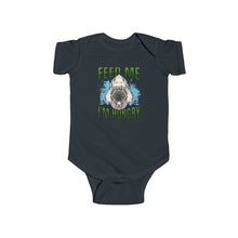 Load image into Gallery viewer, 'Feed Me I'm Hungry' Shark Baby Onesie - Infant Bodysuit (IFMIH-1)
